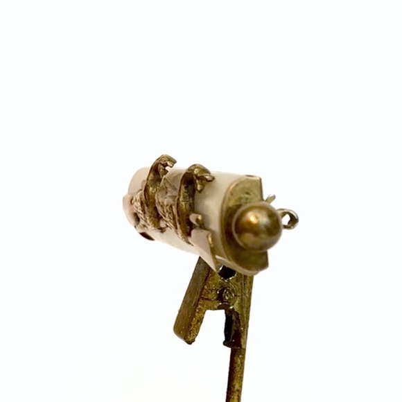 Vintage Duck Brooch Mother of Pearl Brass Rowing Ducks Whimsy Art Deco - Picture 6 of 15